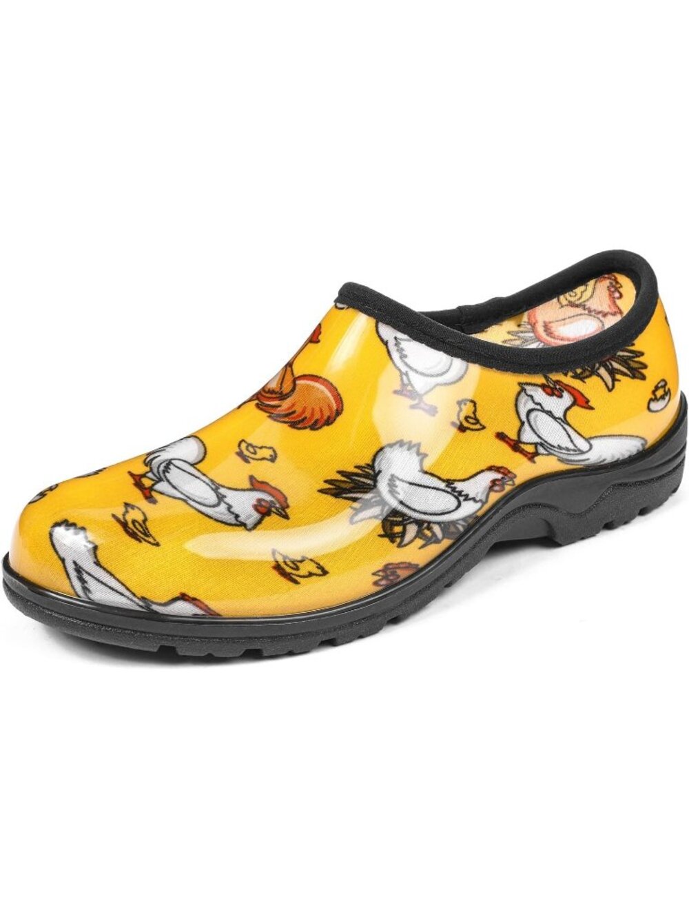 🆕Women's Yellow Chicken Garden Shoes Slip-On Outdoor Clogs Rain Shoes Casual